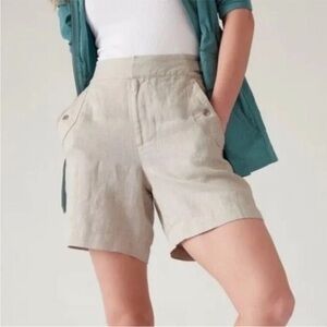 Athleta Voyager Linen Shorts. Size 8